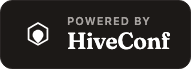 Powered by HiveConf badge, dark
